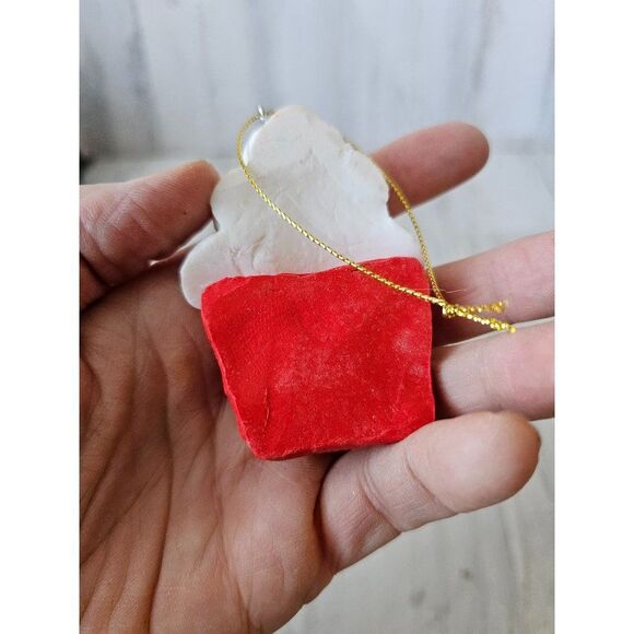 Candy cupcake vintage ornament red white set Xmas tree - Picture 5 of 9